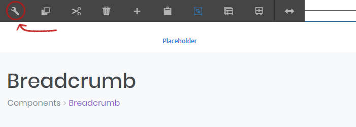 Inherited breadcrumb placeholder