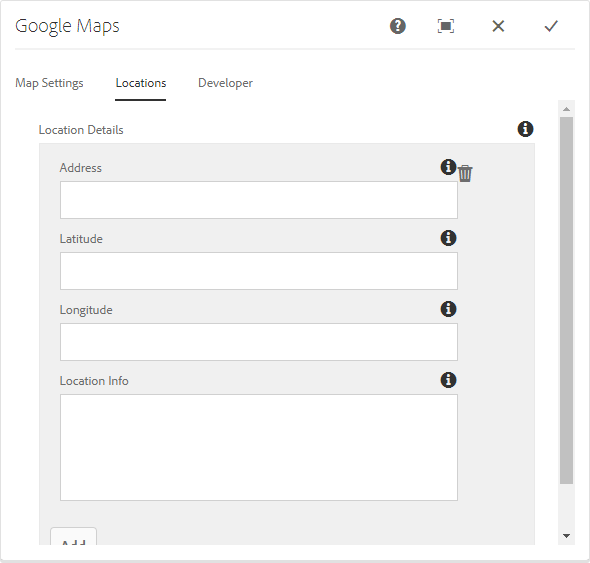 Google Map Properties