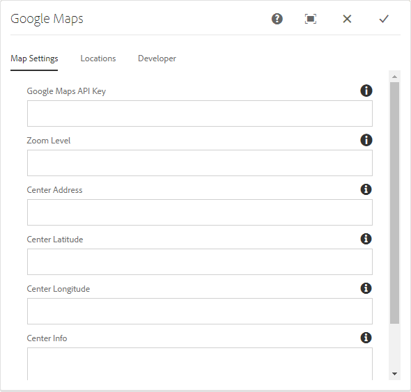 Google Map Properties