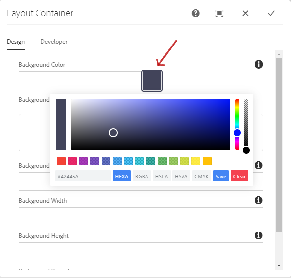 Layout Container Design