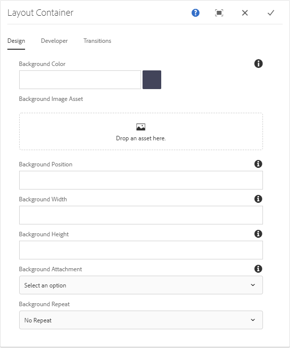 Layout Container Design