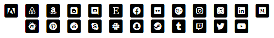 Social Icons Example